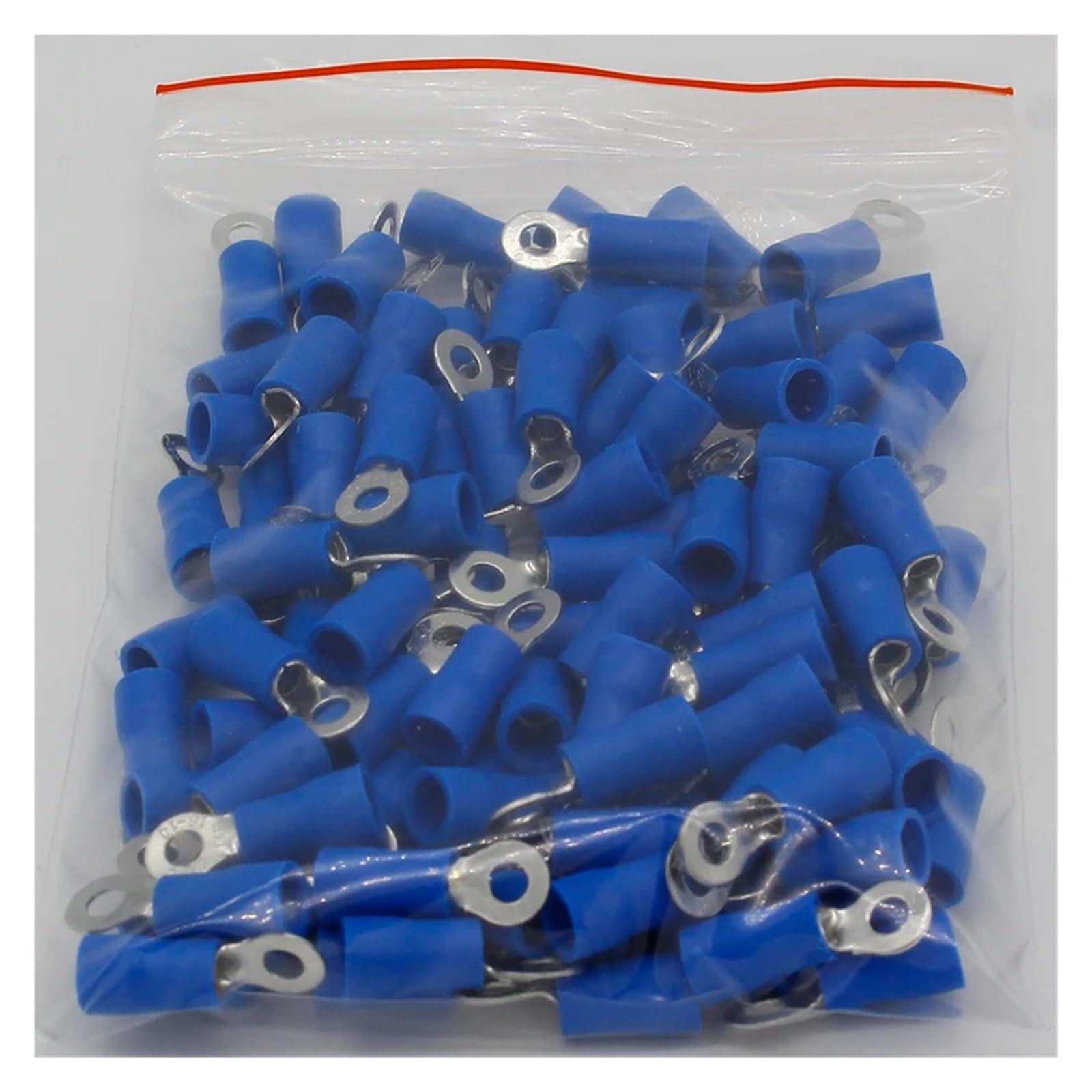 RV2-3 Blue 22-16 AWG 1.5-2.5mm2 Insulated Ring Terminal Connector Cable Connecto Wire Connector 100PCS/Pack RV2.5-3 RV von RVBLRDSE