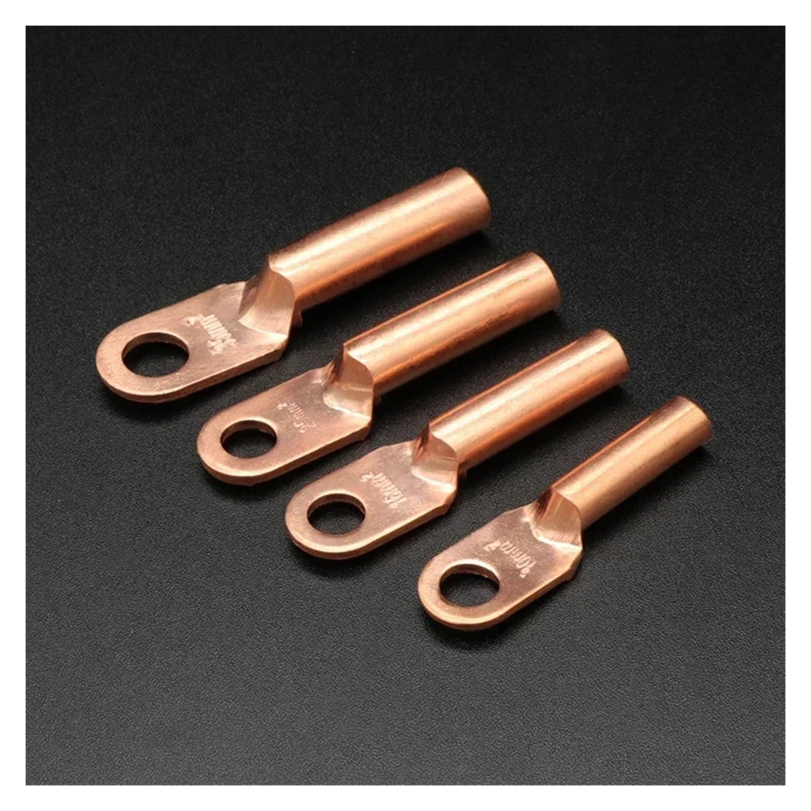 Wire Crimp Connector Car Auto Copper Terminal Block DT-10/16/25/35/50 Battery Cable Crimp Terminals Soldered Copper Crimp Lugs(Copper DT-10,50pcs) von RVBLRDSE