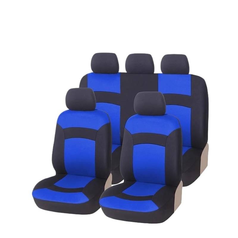 RVEVFBKBAL Für Citroen C1 Autositzbezüge Autositzbezug(Blaues komplettes Set) von RVEVFBKBAL