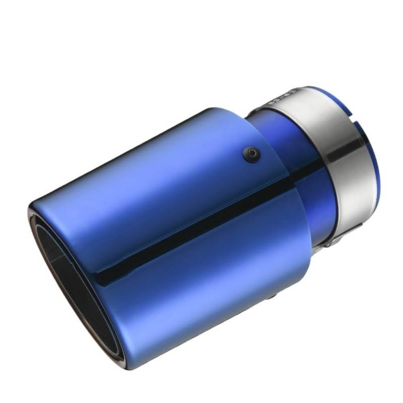 Endrohre Auto Edelstahl Schalldämpfer Spitze Auspuff System Universal Crimpen Blau Dekoration Auspuffrohr Schalldämpfer dschalldämpfer(51mm-101mm) von RVIFY