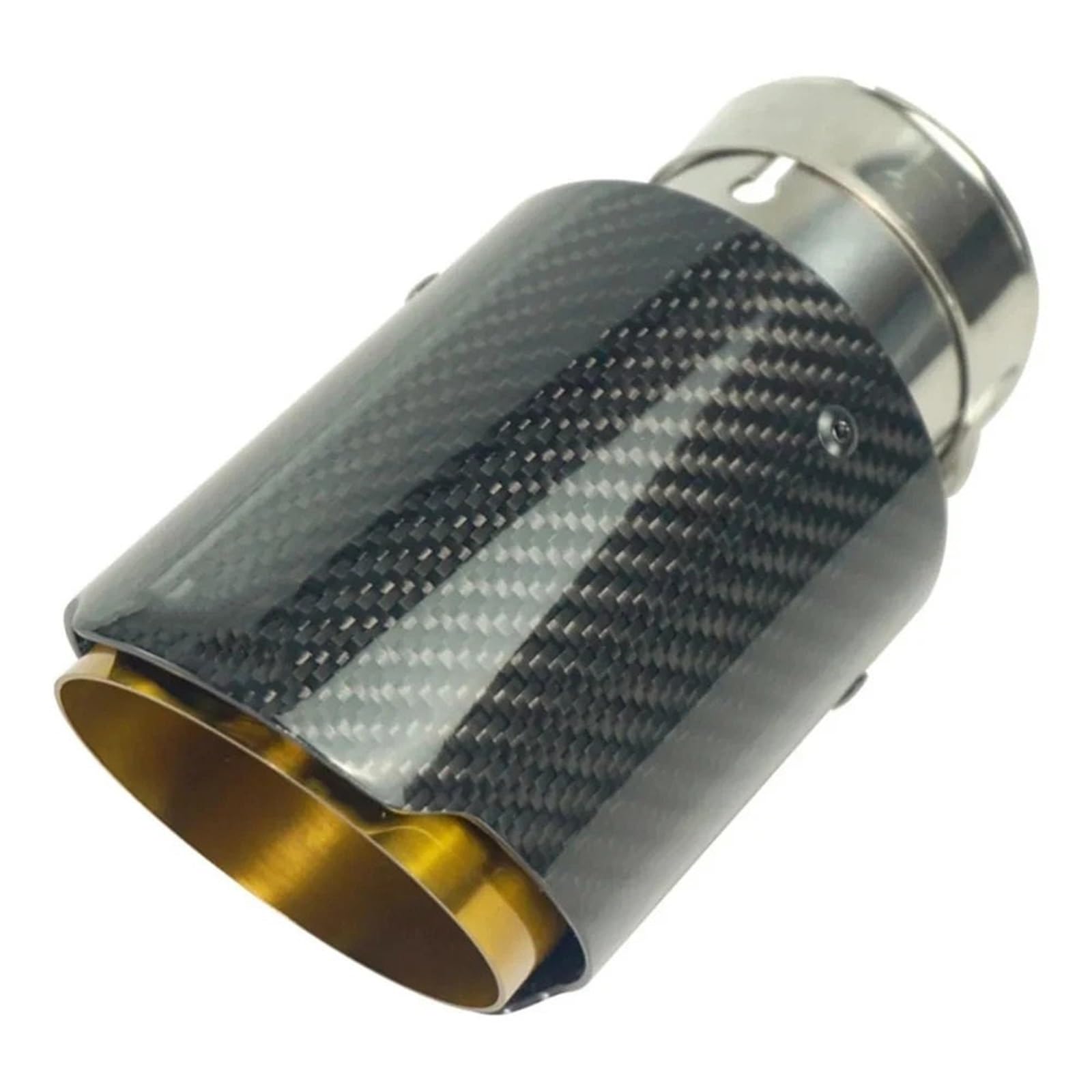 Endrohre Auto Universal Carbon Fiber Rohr Auspuff Schalldämpfer Spitze Auspuff Ende Rohr Schwanz Für Akrapovic dschalldämpfer(63MM IN 76MM Out) von RVIFY