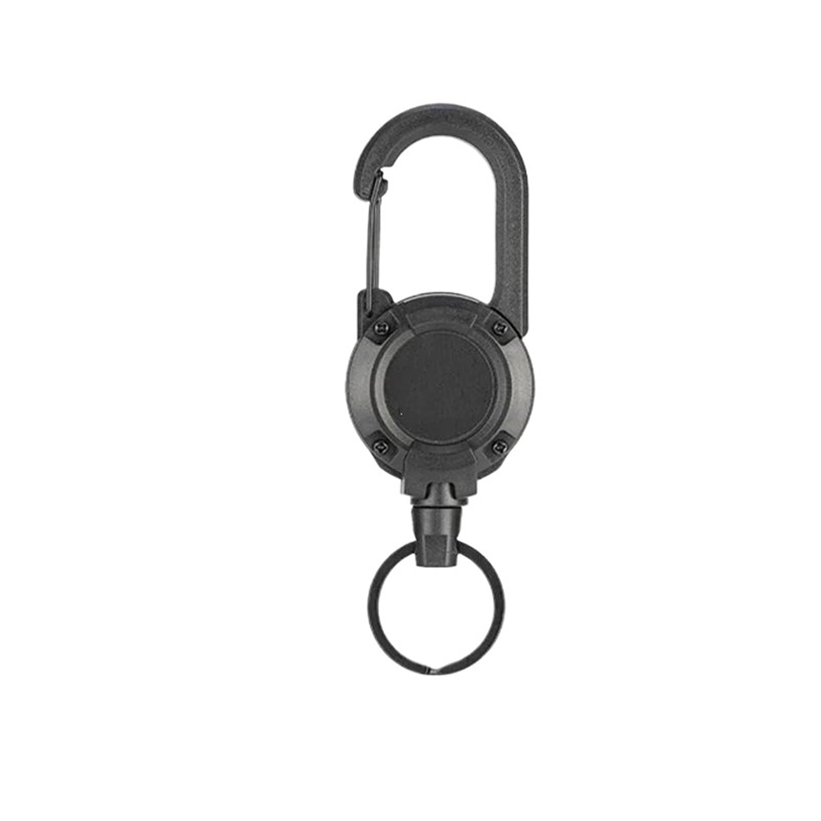 Krangehänge 1 stücke Heavy Duty Versenkbare Pull Abzeichen Karabiner Schlüssel Kette Stahl Draht Seil Schnalle Schlüssel Halter Outdoor Motorhebekette(A1) von RVIFY