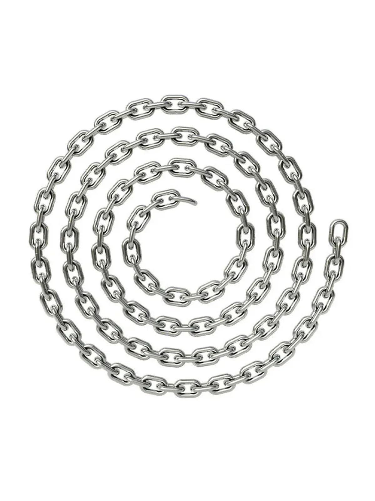 Krangehänge Jede Meterlänge 1,2-10 mm Durchmesser Hochglanzpolierte, geschweißte SS304/316 Edelstahl-Lang-/Kurzgliederkette Motorhebekette(3MM Short Link,Stainless 304) von RVIFY