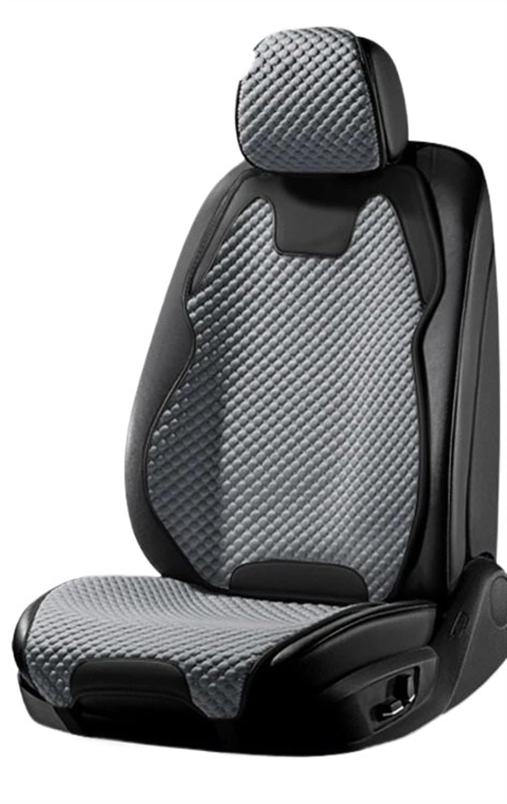 RVIFY Auto Sitzbezug Autositzbezug aus Eisseide, ultradünn, kühlend, atmungsaktiv, rutschfeste Matte, belüftet, geteilter Autostuhl-Schutzbezug Auto Sitzauflagen(1 seat Gray) von RVIFY