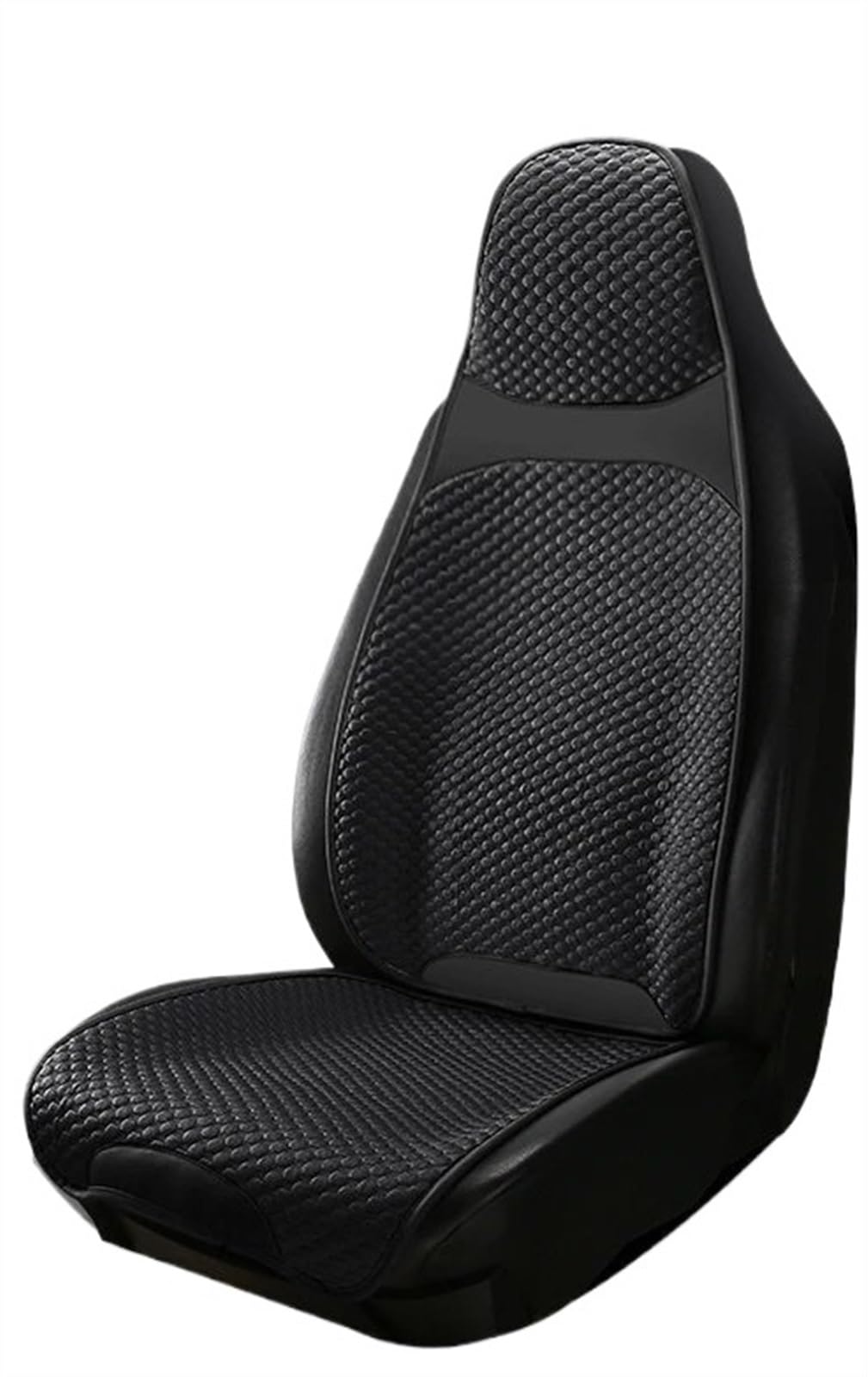 RVIFY Auto Sitzbezug Autositzbezug aus Eisseide, ultradünn, kühlend, atmungsaktiv, rutschfeste Matte, belüftet, geteilter Autostuhl-Schutzbezug Auto Sitzauflagen(1 seat black-01) von RVIFY