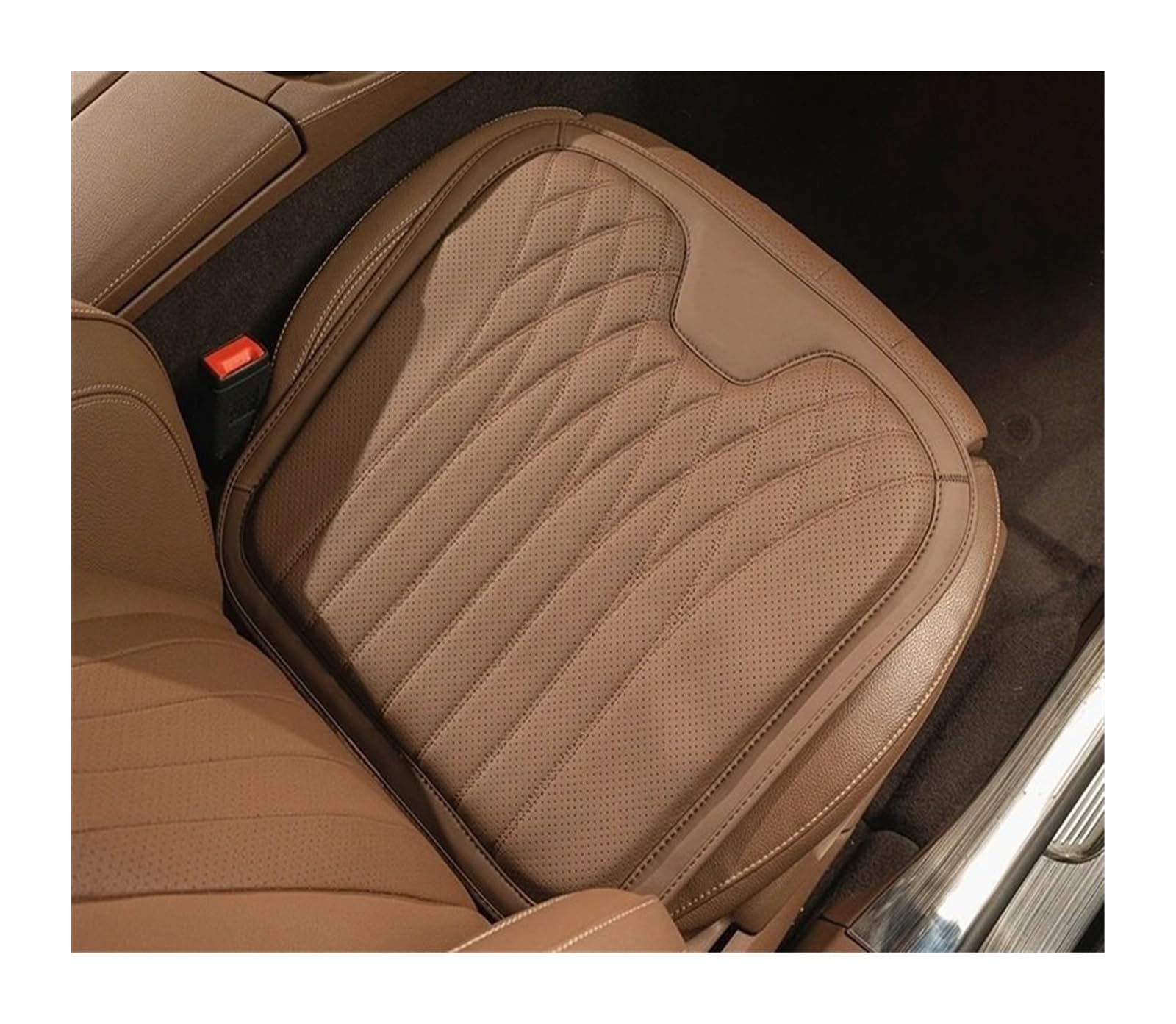 RVIFY Auto Sitzbezug Autositzkissen Lordosenstützkissen Autositzbezüge Auto Sitzauflagen(1Pcs Brown-Cushion) von RVIFY