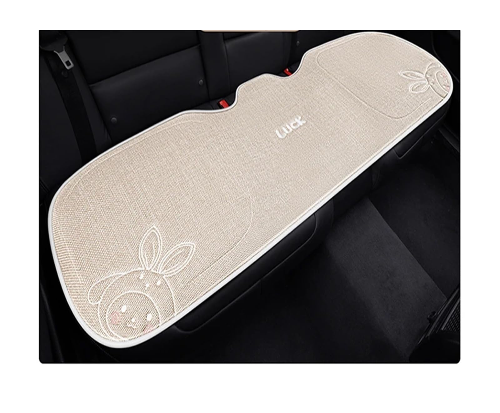 RVIFY Auto Sitzbezug Niedliches, mehrteiliges Autokissenset aus atmungsaktivem Stoff mit Kaninchenmotiv Auto Sitzauflagen(Beige-02) von RVIFY