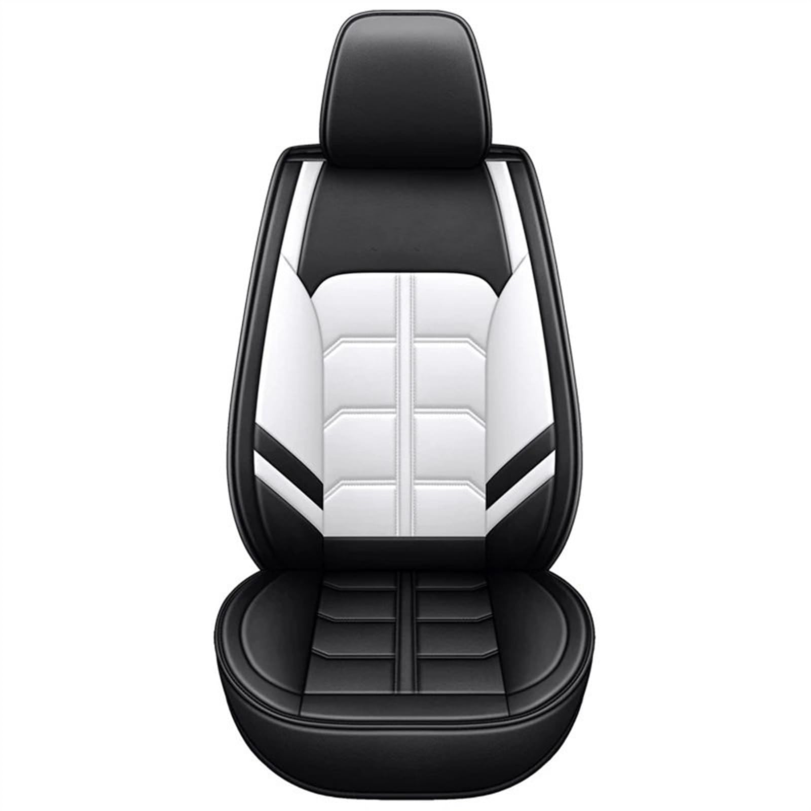 RVIFY Auto Sitzbezug Universal Autositzbezüge 360 ​​Grad voll abgedeckt Ledersitzbezug für 90% Limousine SUV 5 Sitze Auto Auto Sitzauflagen(Black White) von RVIFY