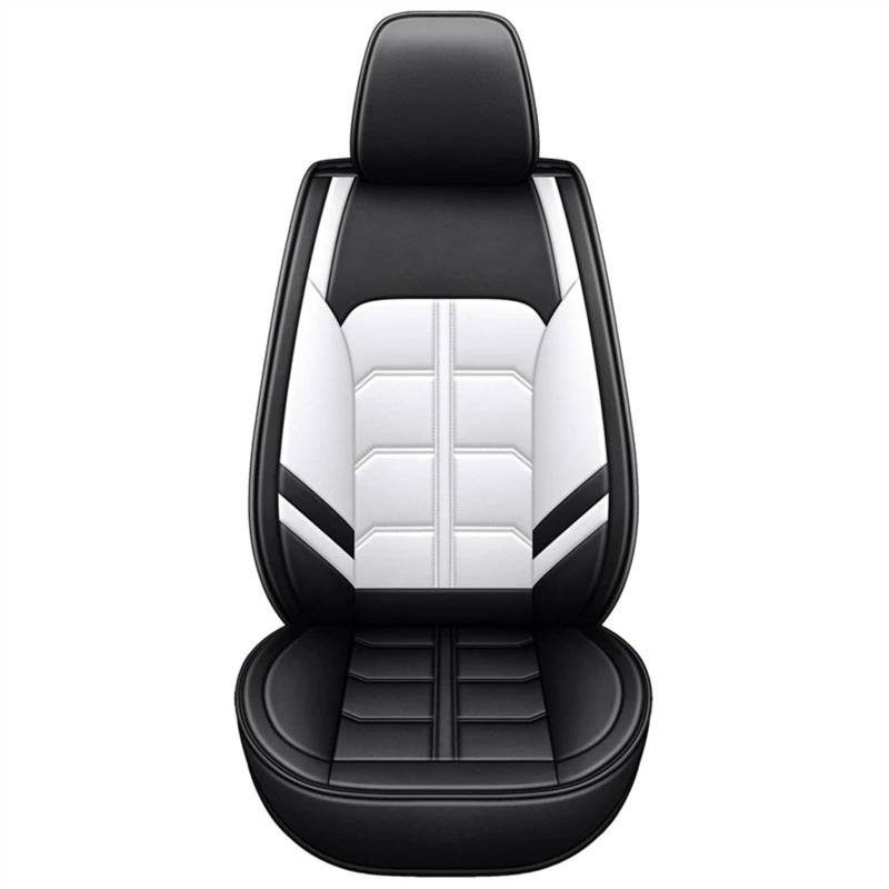 RVIFY Auto Sitzbezug Universal Autositzbezüge 360 ​​Grad voll abgedeckt Ledersitzbezug für 90% Limousine SUV 5 Sitze Auto Auto Sitzauflagen(Black White) von RVIFY