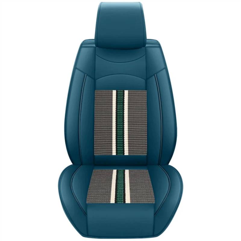 RVIFY Auto Sitzbezug Universelle Autositzbezüge, 360 Grad voll abgedeckt, langlebiger Vierjahreszeiten-Ledersitzbezug für 90% Limousine, SUV, 5 Sitze, Auto Auto Sitzauflagen(Blue Gray) von RVIFY