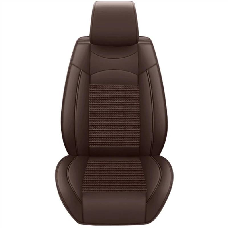 RVIFY Auto Sitzbezug Universelle Autositzbezüge, 360 Grad voll abgedeckt, langlebiger Vierjahreszeiten-Ledersitzbezug für 90% Limousine, SUV, 5 Sitze, Auto Auto Sitzauflagen(Brown) von RVIFY