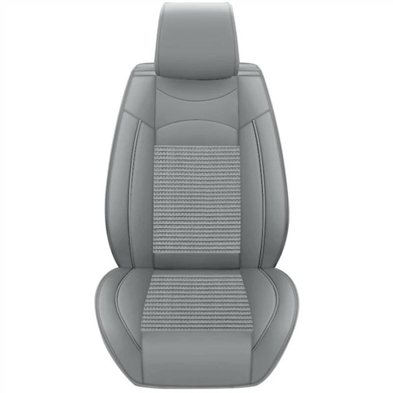 RVIFY Auto Sitzbezug Universelle Autositzbezüge, 360 Grad voll abgedeckt, langlebiger Vierjahreszeiten-Ledersitzbezug für 90% Limousine, SUV, 5 Sitze, Auto Auto Sitzauflagen(Gray) von RVIFY