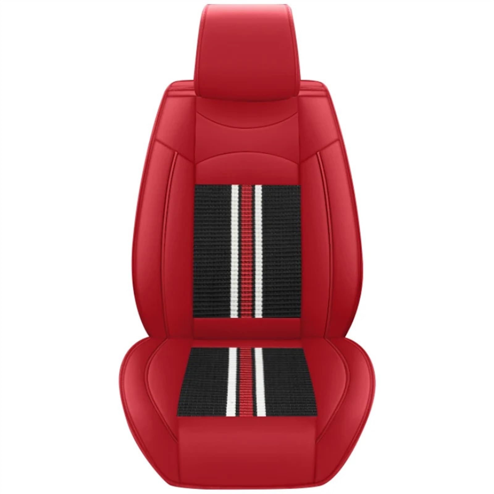 RVIFY Auto Sitzbezug Universelle Autositzbezüge, 360 Grad voll abgedeckt, langlebiger Vierjahreszeiten-Ledersitzbezug für 90% Limousine, SUV, 5 Sitze, Auto Auto Sitzauflagen(Red) von RVIFY