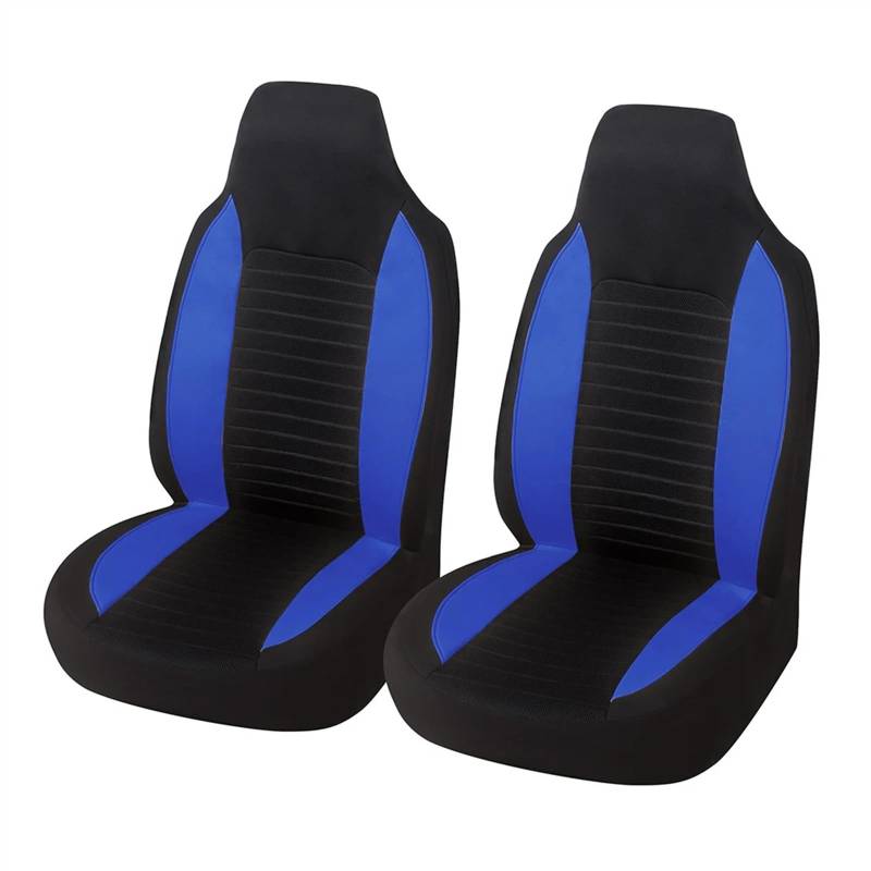 RVIFY Auto Sitzbezug Vordere hohe Rückenlehne Schalensitzbezüge Universal 2 Stück Autositzschutz Auto Sitzauflagen(2pcs Blue) von RVIFY