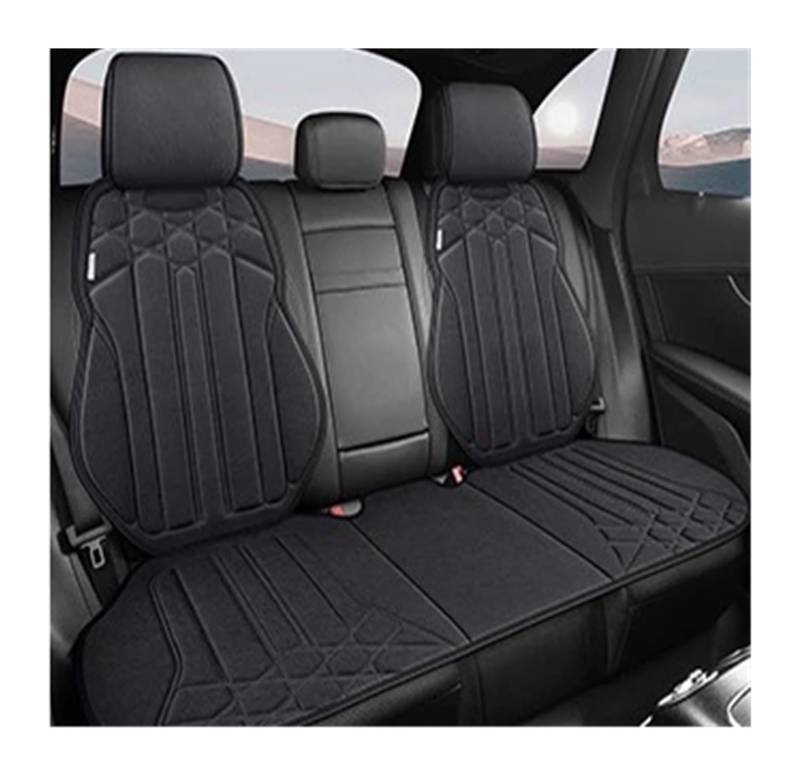 RVIFY Auto Sitzbezug Weiches Wildleder-Autositz-Rückenkissen für rutschfeste Sitzbezüge, geeignet für 5-Sitzer-Limousinen, SUV-Sitzmatten-Zubehör Auto Sitzauflagen(3pcs gray-01) von RVIFY