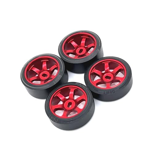 RWEQUTES 25mm Drifträder for WLtoys 1/28 k969 k979 k989 k999 P929 P939 284131 iw04m iw02 rm02 rm03 dgawd Mini-Q KYOSHO RC Autoteile(Rood) von RWEQUTES