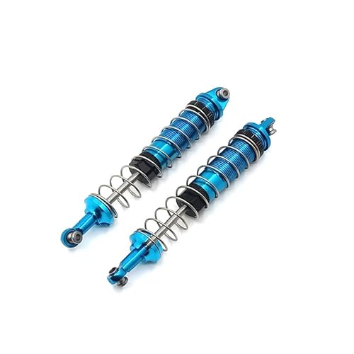 For Wltoys 12428 12423 12429 12427 Flyover Fernbedienung Auto Zubehör Upgrade Hydraulische Stoßdämpfer(Blue rear suspension) von RWEQUTES