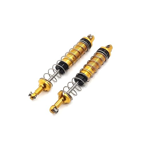 For Wltoys 12428 12423 12429 12427 Flyover Fernbedienung Auto Zubehör Upgrade Hydraulische Stoßdämpfer(Gold rear shock) von RWEQUTES