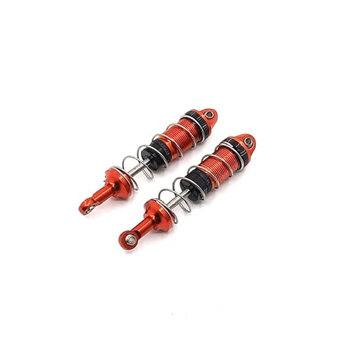 For Wltoys 12428 12423 12429 12427 Flyover Fernbedienung Auto Zubehör Upgrade Hydraulische Stoßdämpfer(Red front suspension) von RWEQUTES