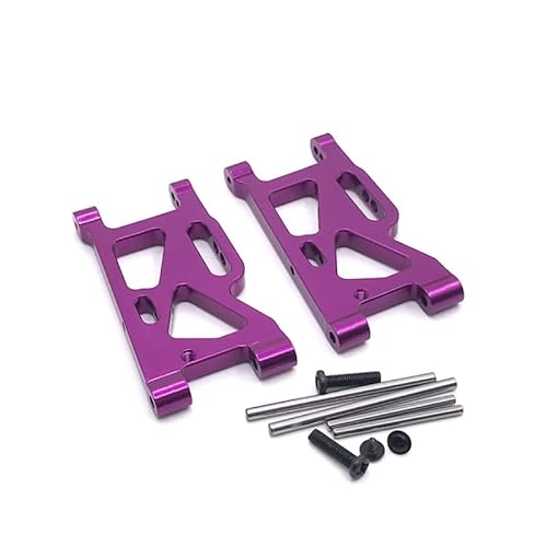 RWEQUTES for WLtoys 144010 144001 144002 124016 124017 124018 124019 RC-Car Metall modifizierte Vorderschwinge, Upgrade-Ersatzteile(Purple) von RWEQUTES