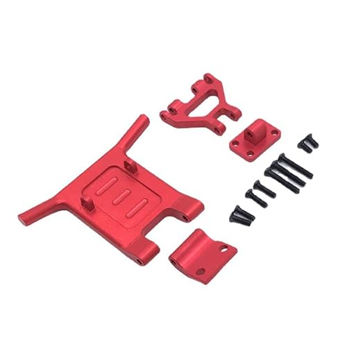 RWEQUTES Geeignet for WLtoys 144001 144002 124016 124017 124018 124019 RC-Car Universal-Metall-Upgrade, Modifikation der Frontstoßstange(Rood) von RWEQUTES