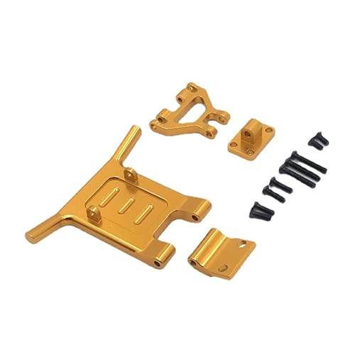 RWEQUTES Geeignet for WLtoys 144001 144002 124016 124017 124018 124019 RC-Car Universal-Metall-Upgrade, Modifikation der Frontstoßstange(Gold) von RWEQUTES