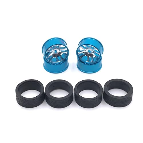 RWEQUTES Metall Verbesserte 24mm Racing Räder for WLtoys 1/28 284131 k969 k979 K989 k999 p929 p939 iw04m Mini-Q Mimi-Z RC Auto Teile(Sky Blue) von RWEQUTES