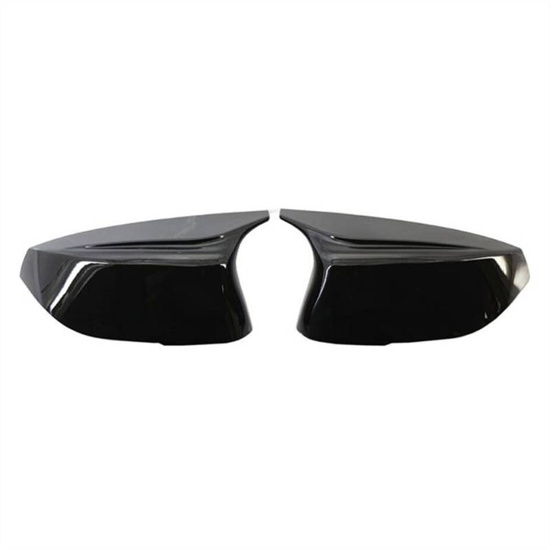 RWPKDT 1 Paar Auto-Rückspiegelabdeckungen Rückansichtskappen Außenflügel, for Infiniti, Q50 Q50S Q70 2014 2015 2016 2017 2018 2019 2020 2021 Autospiegelabdeckung(Glossy Black) von RWPKDT