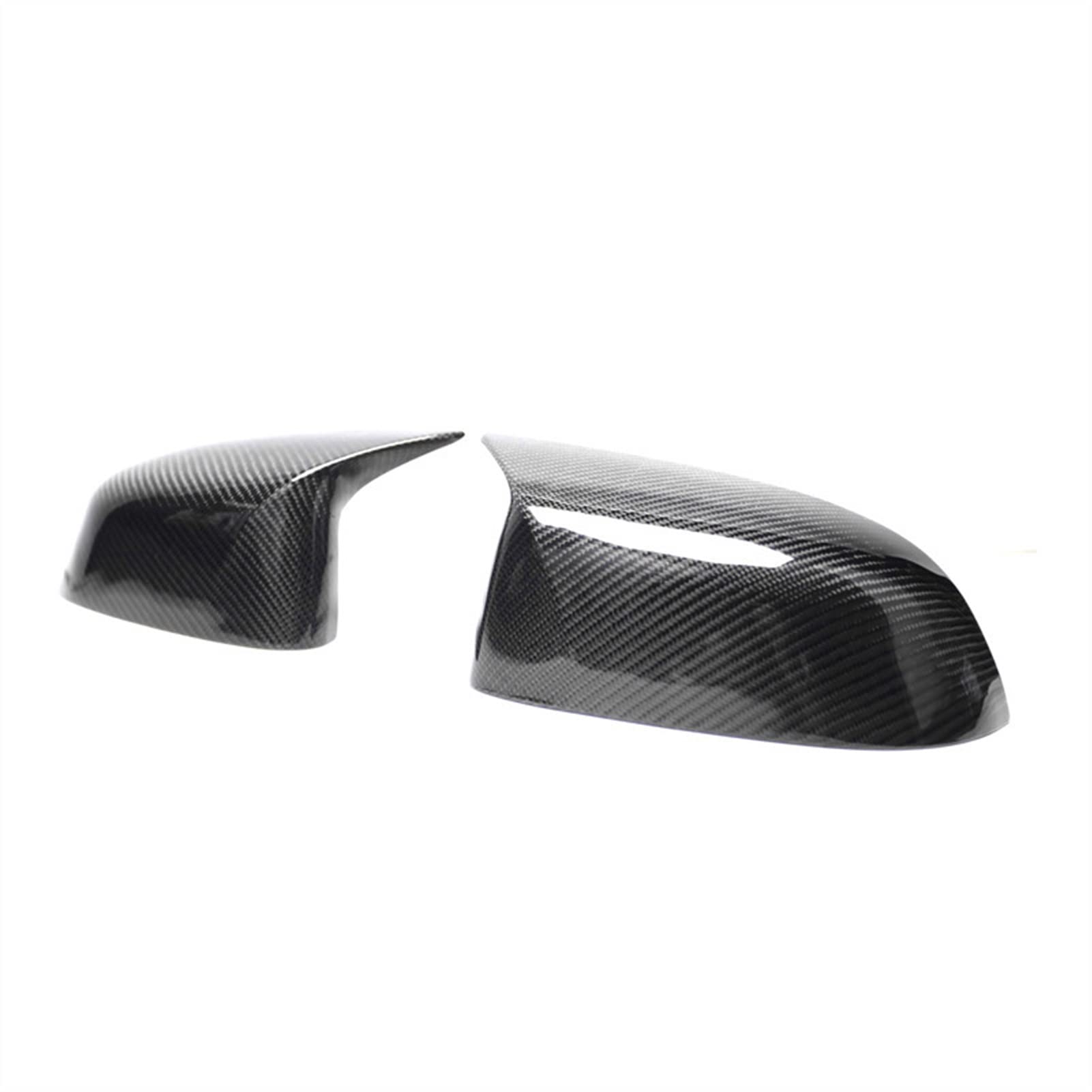 RWPKDT 1 Paar Ersatz-Seitenspiegelabdeckungen in Hornform, glänzend schwarz, Kohlefaser, for BMW, X3 G01 X4 G02 X5 G05 X6 G06 2018 Autospiegelabdeckung(2019 X5 G05 Carbon) von RWPKDT