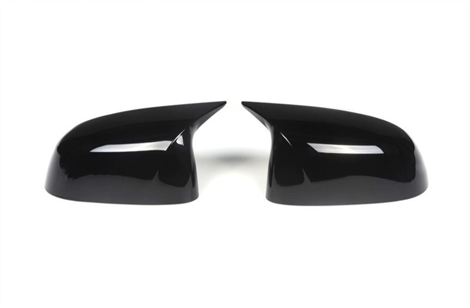 RWPKDT 1 Paar Ersatz-Seitenspiegelabdeckungen in Hornform, glänzend schwarz, Kohlefaser, for BMW, X3 G01 X4 G02 X5 G05 X6 G06 2018 Autospiegelabdeckung(2019 X6 G06 Black) von RWPKDT