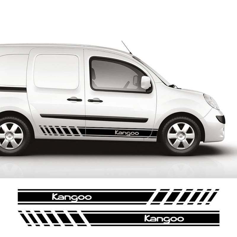 RWRAPS 2 Stück Autotüraufkleber Van Graphics Vinyl-Aufkleber, passend für Renault Kangoo 1 2 3 4x4 MK1 MK2 MK3 Tuning-Zubehör von RWRAPS
