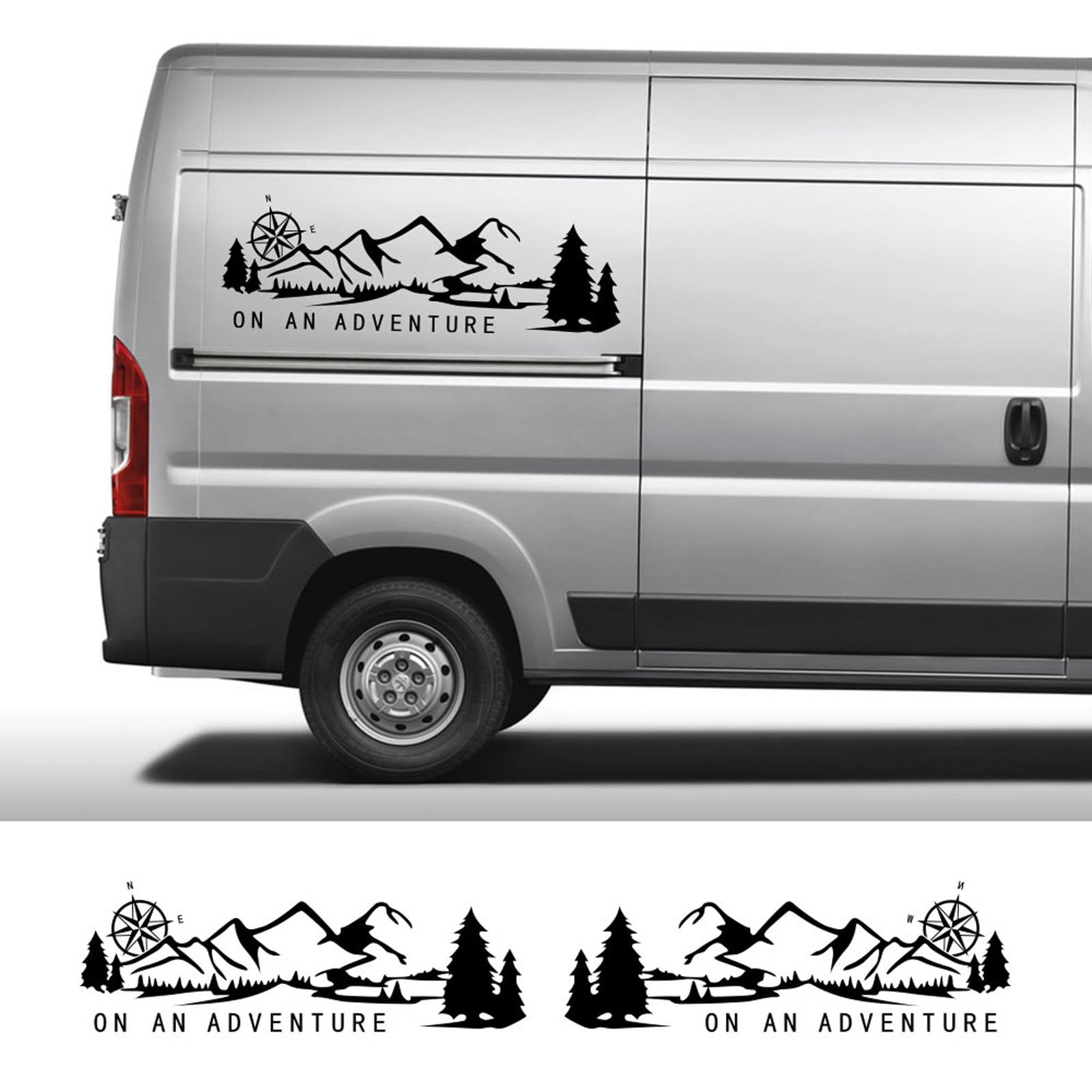 RWRAPS 2 Teile/los Autoaufkleber Grafik Vinyl Aufkleber, Passend für Peugeot Boxer Citroen Jumper FIAT Ducato Van Wohnmobilzubehör von RWRAPS