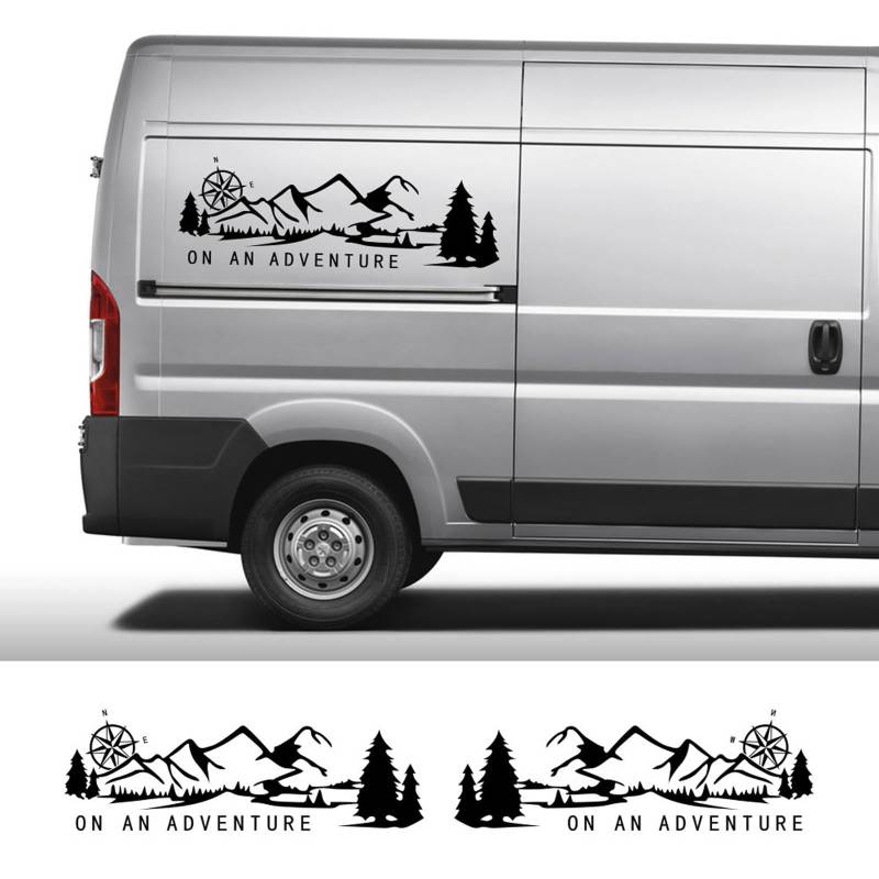 RWRAPS 2 Teile/los Autoaufkleber Grafik Vinyl Aufkleber, Passend für Peugeot Boxer Citroen Jumper FIAT Ducato Van Wohnmobilzubehör von RWRAPS