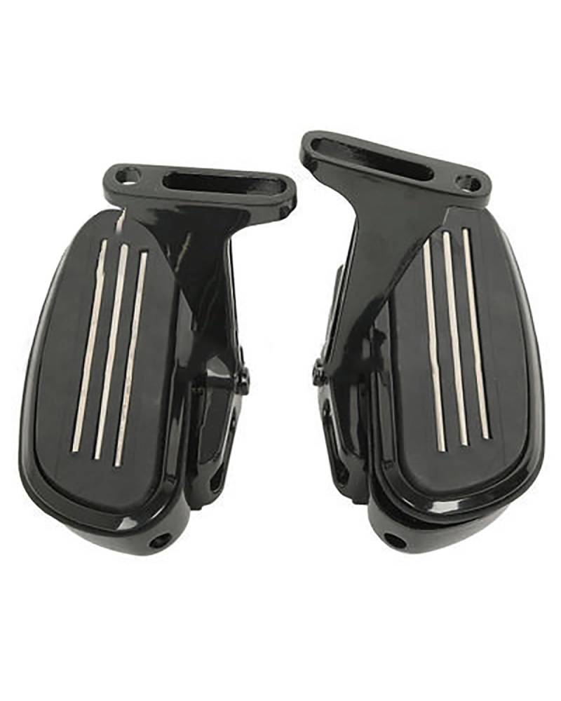 RWRAPS motorradpedale Für 1993–2018 Aluminiumlegierungspedal Motorrad-Modifikationszubehör verstellbares Motorradpedal Beifahrer-Breitpedal(Black) von RWRAPS