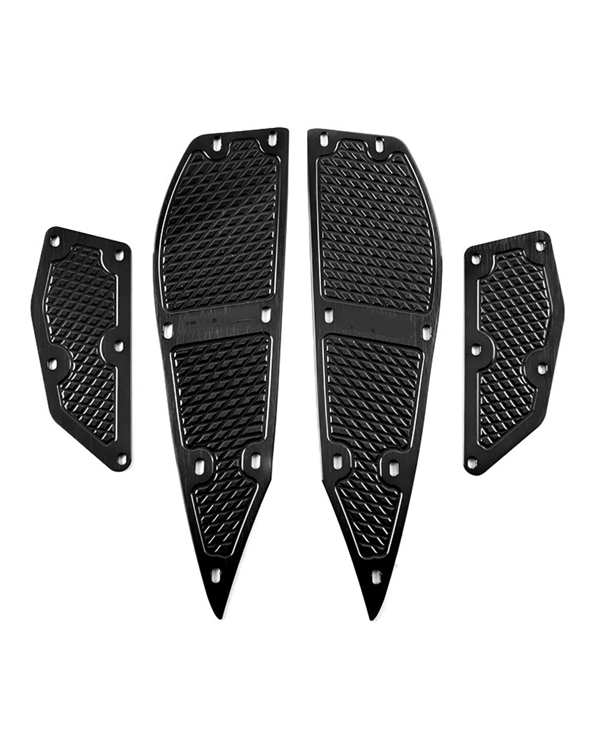 RWRAPS motorradpedale Für Xmax 250 300 Aluminiumlegierung Verdickte Fußpolster Motorrad Boden Fußstütze Beifahrer Breites Fußpedal Verschleißfeste Fußpolster(Black) von RWRAPS