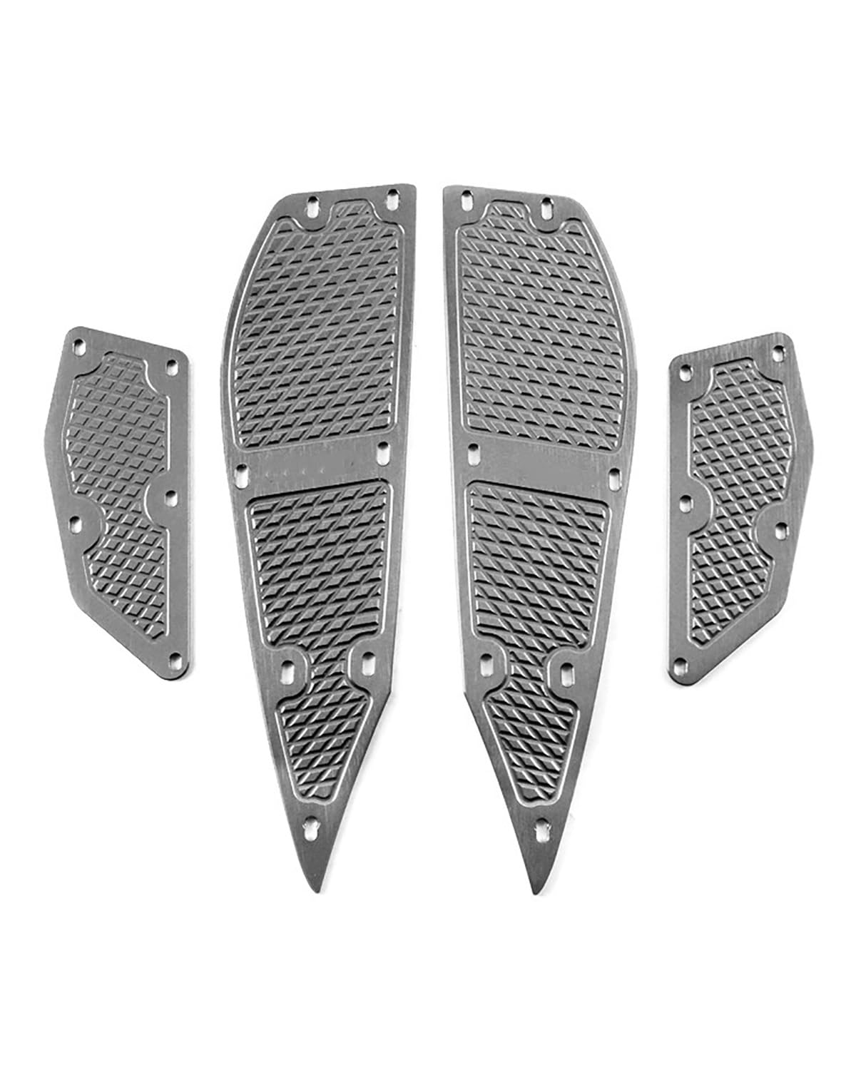 RWRAPS motorradpedale Für Xmax 250 300 Aluminiumlegierung Verdickte Fußpolster Motorrad Boden Fußstütze Beifahrer Breites Fußpedal Verschleißfeste Fußpolster(Gray) von RWRAPS