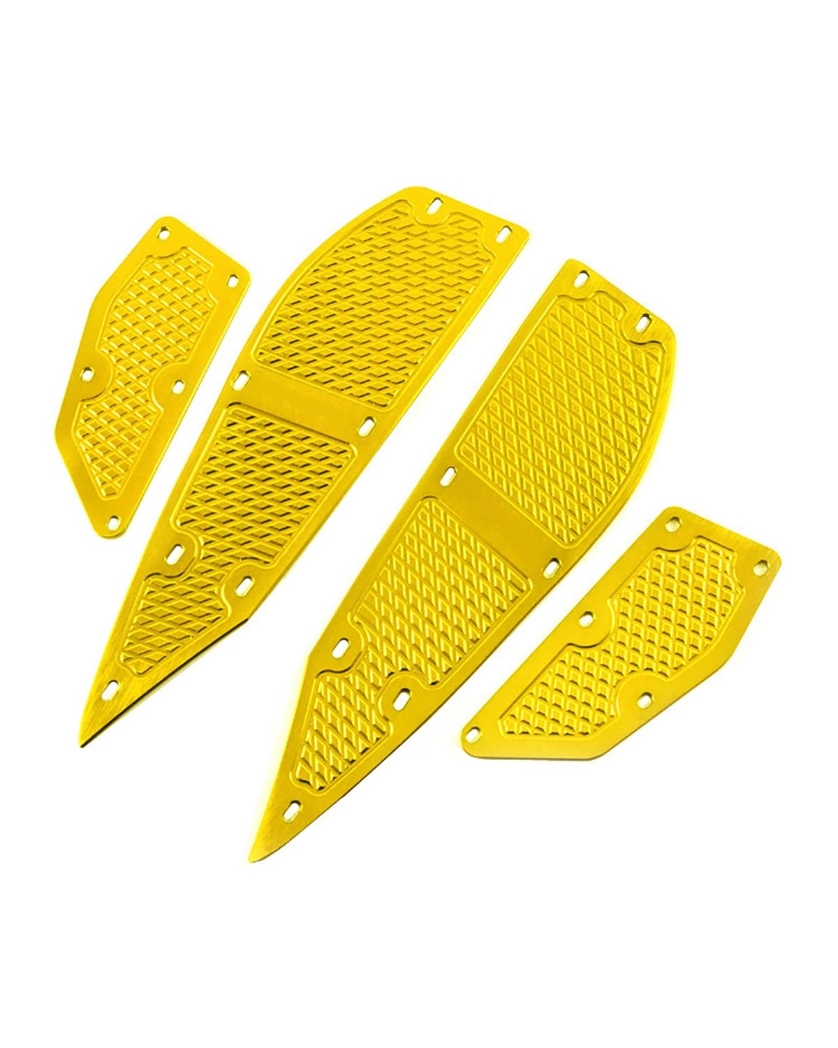 RWRAPS motorradpedale Für Xmax 250 300 Aluminiumlegierung Verdickte Fußpolster Motorrad Boden Fußstütze Beifahrer Breites Fußpedal Verschleißfeste Fußpolster(Yellow) von RWRAPS