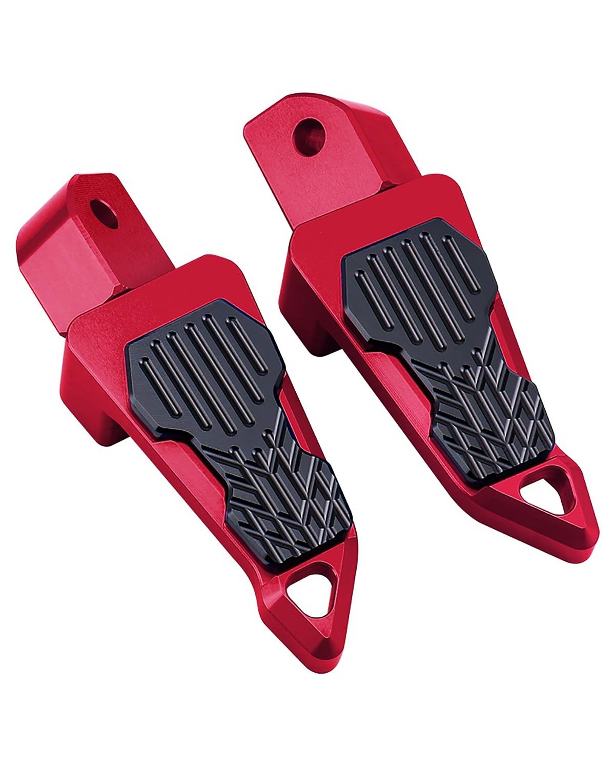 RWRAPS motorradpedale Für Yamaha XMAX300 Pedal Motorrad Modifiziertes Pedal Anti-Rutsch-Metallpedal Verstellbares Motorradpedal Fußstütze Klappplatte(Red) von RWRAPS