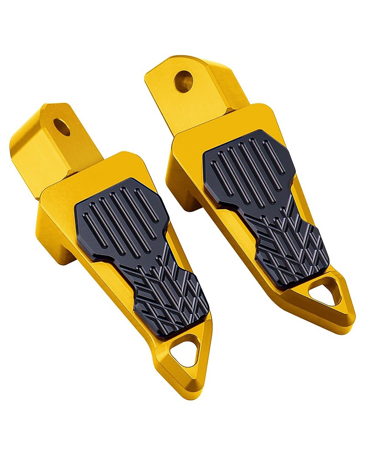 RWRAPS motorradpedale Für Yamaha XMAX300 Pedal Motorrad Modifiziertes Pedal Anti-Rutsch-Metallpedal Verstellbares Motorradpedal Fußstütze Klappplatte(Yellow) von RWRAPS