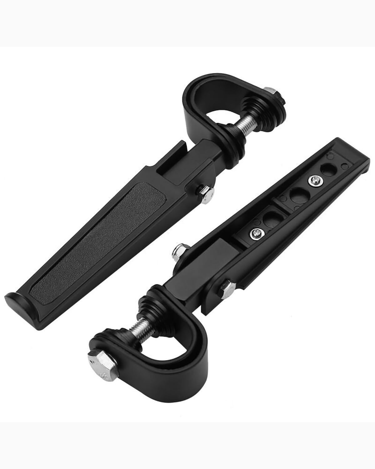 RWRAPS motorradpedale Fußpedal aus Aluminiumlegierung Motorrad-Modifikationszubehör verstellbares Motorrad-Pedal Fußstütze Beifahrer breites Fußpedal(Black) von RWRAPS