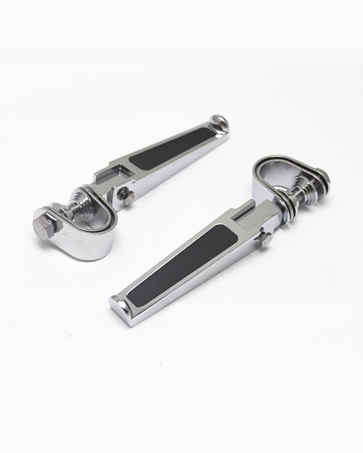 RWRAPS motorradpedale Fußpedal aus Aluminiumlegierung Motorrad-Modifikationszubehör verstellbares Motorrad-Pedal Fußstütze Beifahrer breites Fußpedal(Silver) von RWRAPS