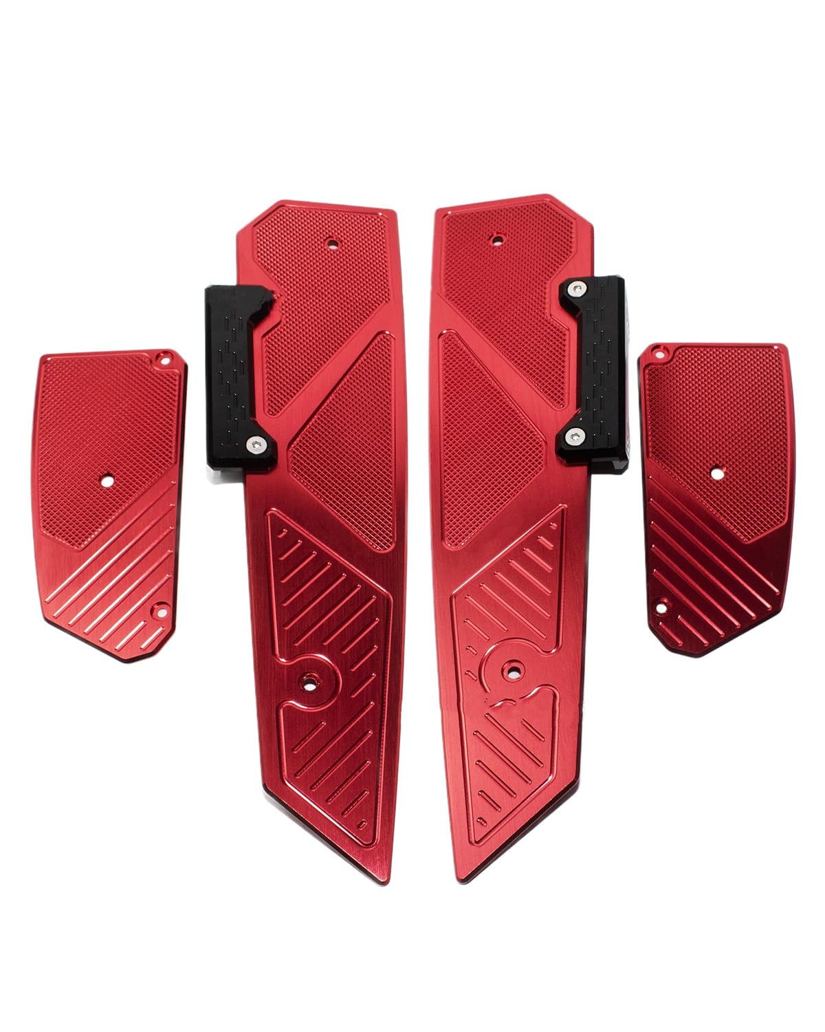 RWRAPS motorradpedale Motorrad FORZA300 350 Fosha 300 350 Fußpedal Motorrad Boden Fußstütze Passagier breites Fußpedal verschleißfestes Pad Fußpedal(Red) von RWRAPS