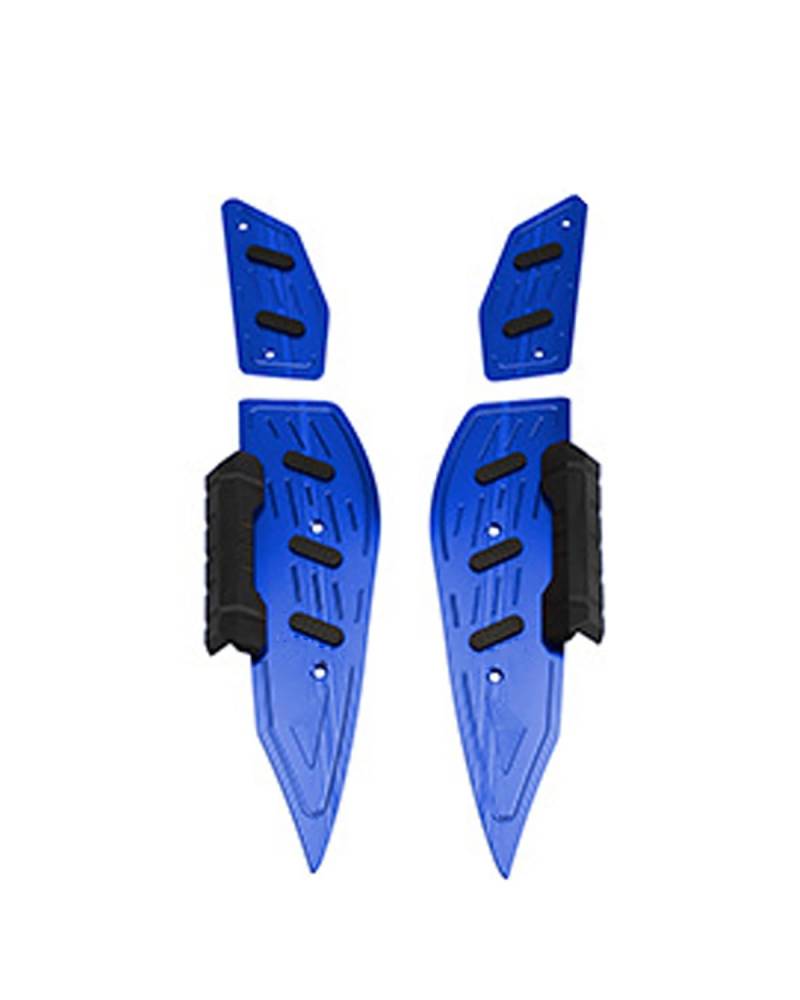 RWRAPS motorradpedale XMAX300 2023 2024 Fußpolster aus modifizierter Aluminiumlegierung Fußpedal rutschfest für Motorrad Boden Fußstütze Beifahrer breites Fußpedal(Blue) von RWRAPS