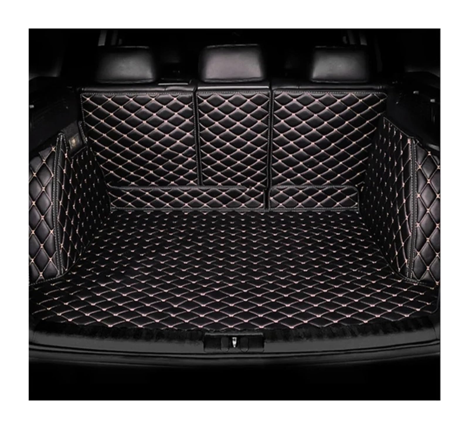 Auto Kofferraummatte Für A3 Für Fließheck 2008 2009 2010 2011 2012 2013 Kofferraum Matte Vollständig Umgeben Stamm Matte Hinten Fracht Fach Zubehör Cargo Teppich(Black Beige4) von RWRPQEDEXM