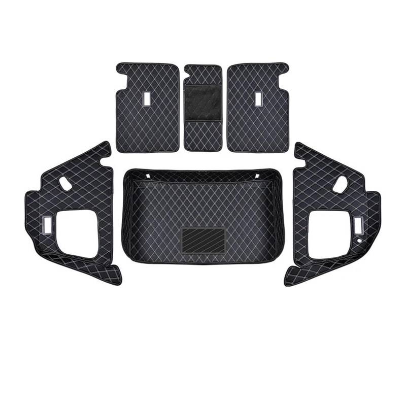 Auto Kofferraummatte Für Clubman F54 Auto wasserdichte Anti-rutsch-Kofferraum Matte Cargo Teppich(6pc A) von RWRPQEDEXM