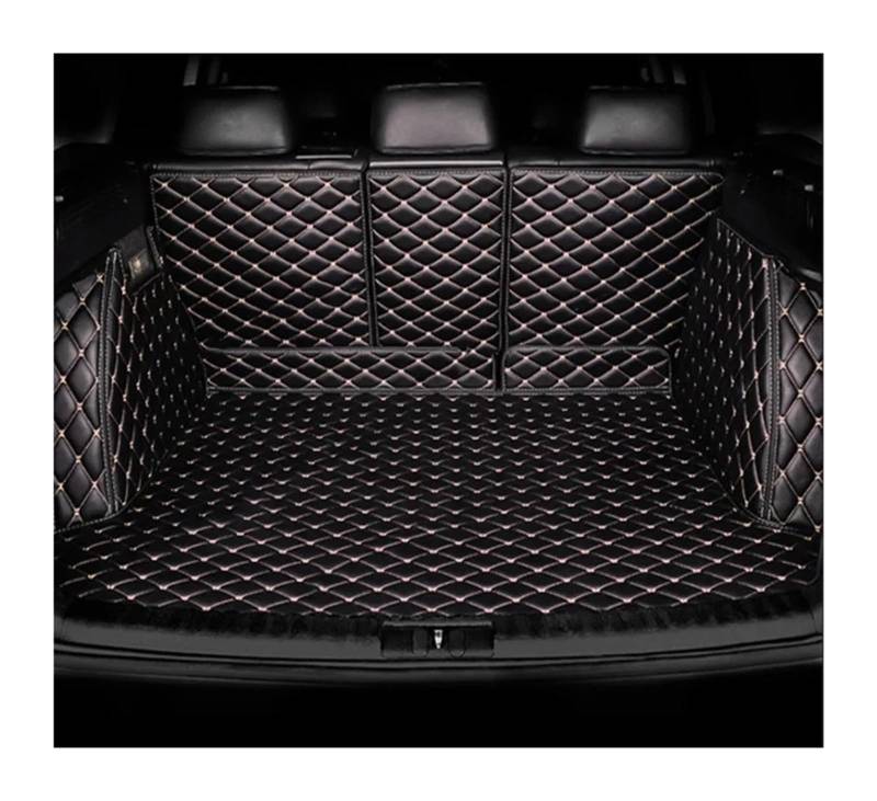 Auto Kofferraummatte Für Touareg 7L 5seat 2002 2003 2004 2005 2006 2007 2008 2009 Kofferraum Matte Vollständig Stamm Matte Hinten Fracht Tablett Zubehör Cargo Teppich(Black Beige4) von RWRPQEDEXM