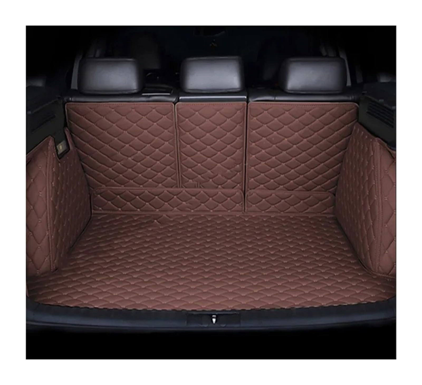 Auto Kofferraummatte Für Touareg 7L 5seat 2002 2003 2004 2005 2006 2007 2008 2009 Kofferraum Matte Vollständig Stamm Matte Hinten Fracht Tablett Zubehör Cargo Teppich(Dark Brown6) von RWRPQEDEXM