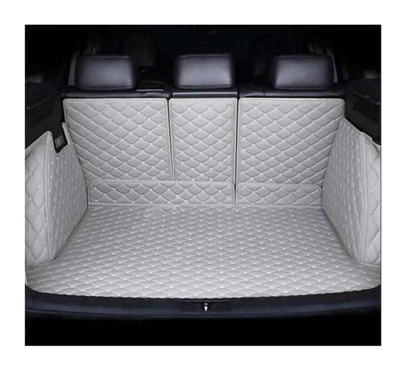 Auto Kofferraummatte Für Touareg 7L 5seat 2002 2003 2004 2005 2006 2007 2008 2009 Kofferraum Matte Vollständig Stamm Matte Hinten Fracht Tablett Zubehör Cargo Teppich(Light Grey5) von RWRPQEDEXM