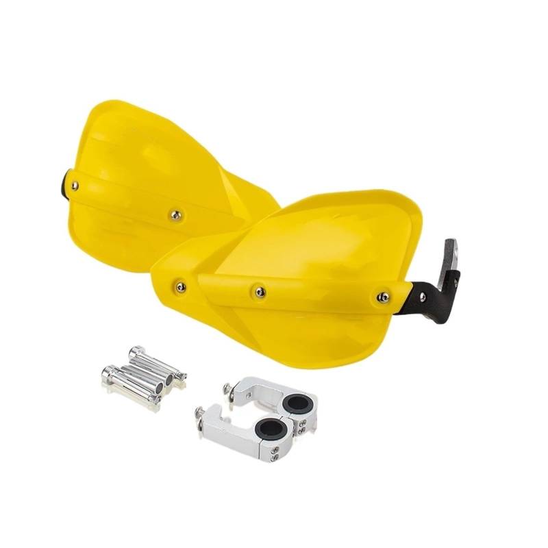 Bremshebelschutz Universal 22mm 7/8 "Oder 1-1/8" 28mm Motorrad Hand Lenker Griff Bar Guards Für Dirt Bike ATV Lenker Handschutz Lenker Handschützer(Yellow-White Clip) von RWRPQEDEXM