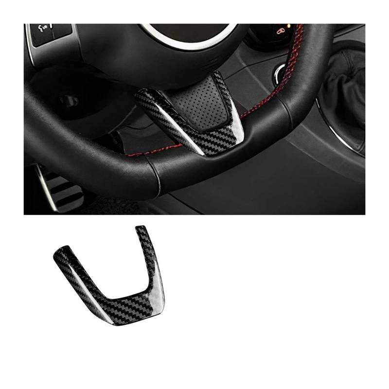 Control Panel Aufkleber Für FIAT 500 Für Abarth 595 2012 2013 2014 2015 Auto-Innenverkleidung Aufkleber Kohlefaser Dekoration Zubehör Mittelkonsole Panel(Bottom Outer Black 1) von RWRPQEDEXM